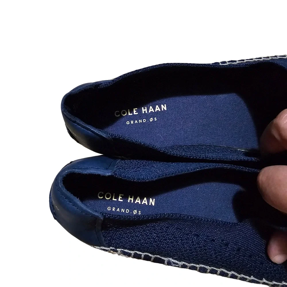 Cole Haan - Cloudfeel Stitchlite - Espadrille Knit Loafer shoe Navy Blue Size 8B